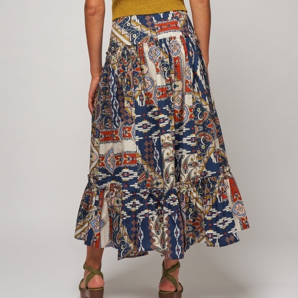 cara cara tisbury skirt - pandora patchwork midnight spice size 2 - Picture 3 of 5